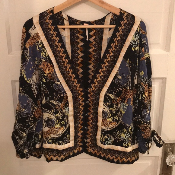 Free People Button Boxy Top - Picture 2 of 8
